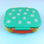 Ava&Yves - Brotdose/Lunchbox - Smiley grün/ocker/hellblau