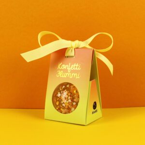 Ava&Yves - Flummiball mit Konfetti (hellgelb)