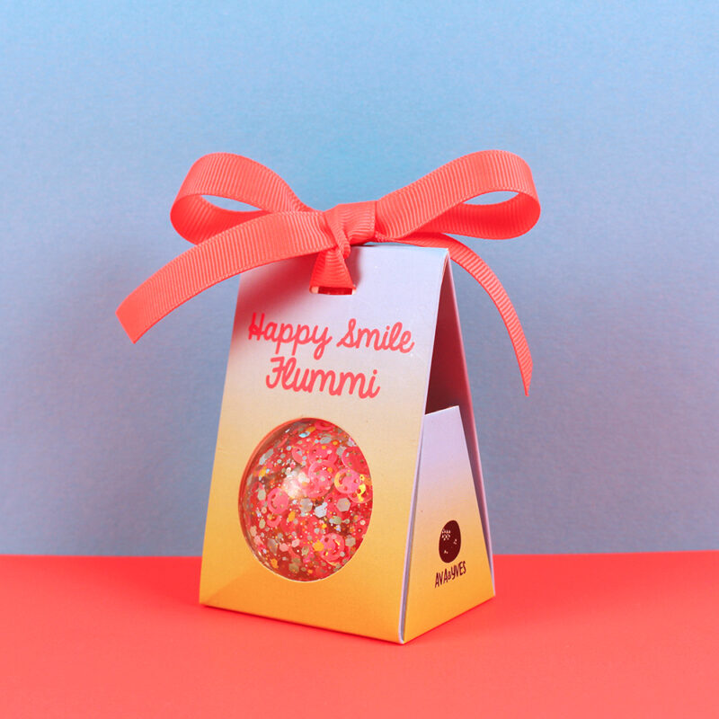 Ava&Yves - Flummiball mit Konfetti(neonorange)