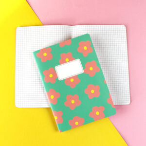 Ava&Yves - Notizheft Flowers mint/rose/gelb
