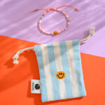 Ava&Yves - Perlenarmband orange/rosa smile