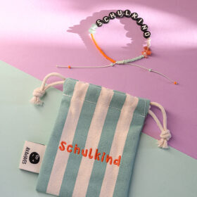 Ava&Yves - Perlenarmband Schulkind in mint/orange