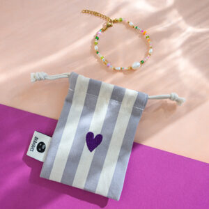 Ava&Yves - Perlenarmband smile lila/orange