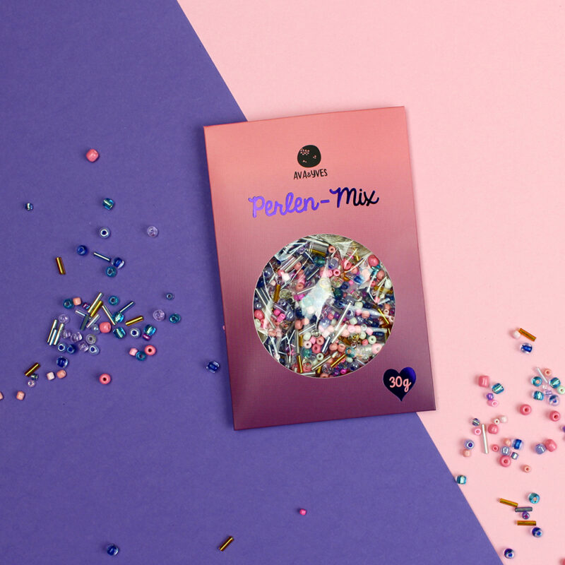 Ava&Yves - Perlenset lila/pink