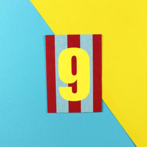 Ava&Yves - Postkarte Zahl grün/hellblau/Neon Gelb (9)