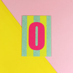 Ava&Yves - Postkarte Zahl pink/gelb/Neon Pink(0)