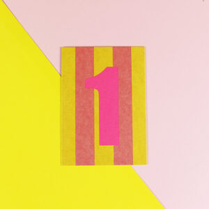 Ava&Yves - Postkarte Zahl pink/gelb/Neon Pink(1)