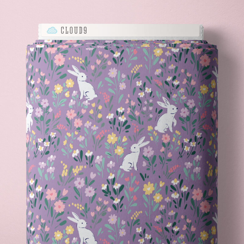Cloud 9 - Bunny Blossoms - Bunny Meadow Purple