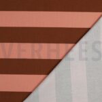 verhees textiles - Canvas Streifen - lachs / braun