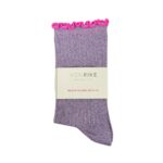 vonrike - Socken Glitzer Ringel lila